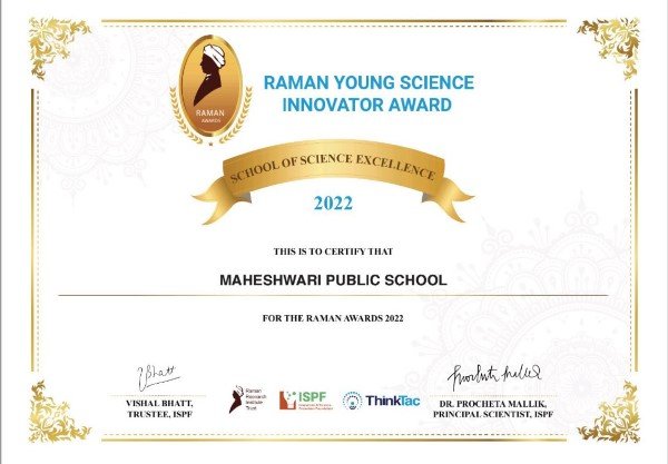 Raman Young Science Innovator Award 2023